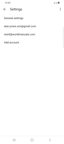Press the required email account.