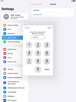 Key in your PIN and press Done.