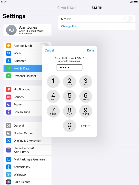 Key in your PIN and press Done.