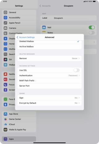 Press the indicator next to 