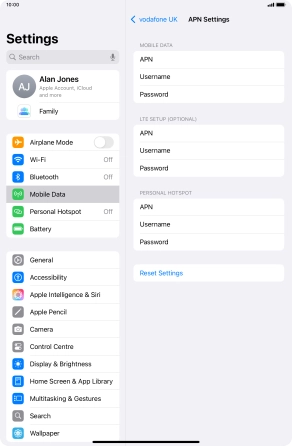 Press APN and key in wap.vodafone.co.uk.