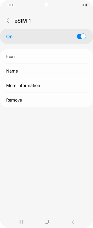 Press Remove and follow the instructions on the screen to delete your eSIM. Press Remove and follow the instructions on the screen to delete your eSIM.