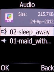 Select the required ring tones to hear them.