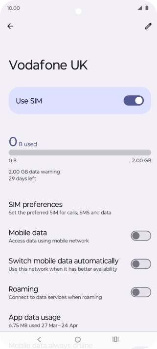 Press the Home key to return to the home screen.