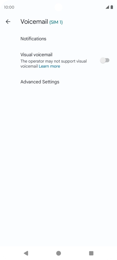 Press Advanced Settings.
