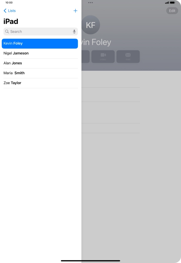 Press the new contact icon.
