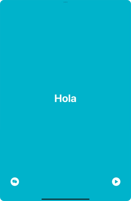 Press the split view icon to go back to display of both languages.