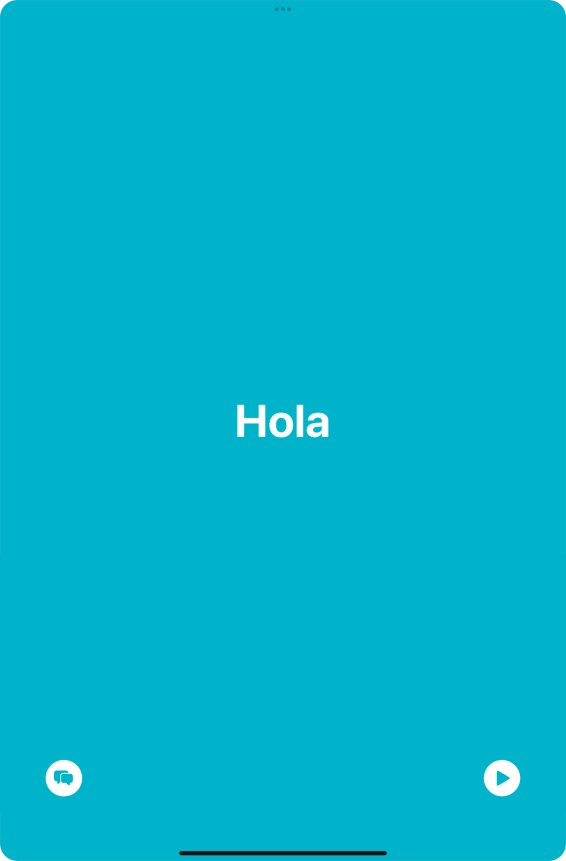 Press the split view icon to go back to display of both languages.