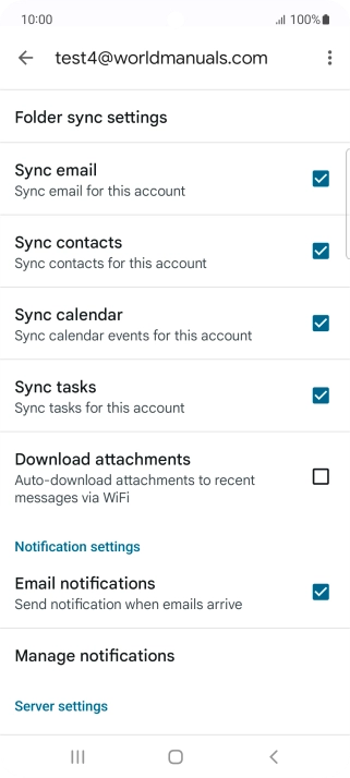 Press the field next to 