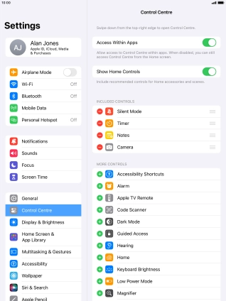 Press the indicator next to 