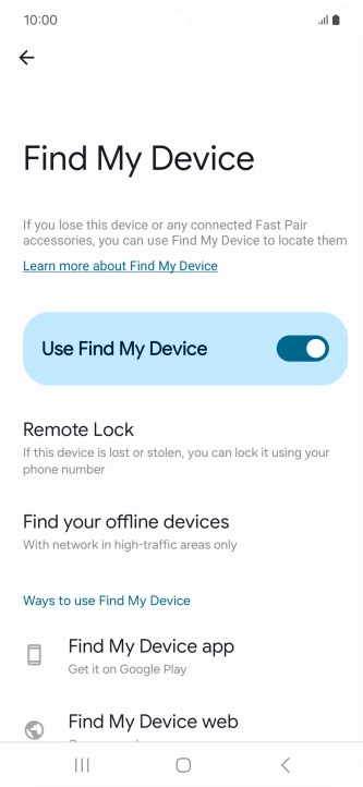 Press the Home key to return to the home screen.