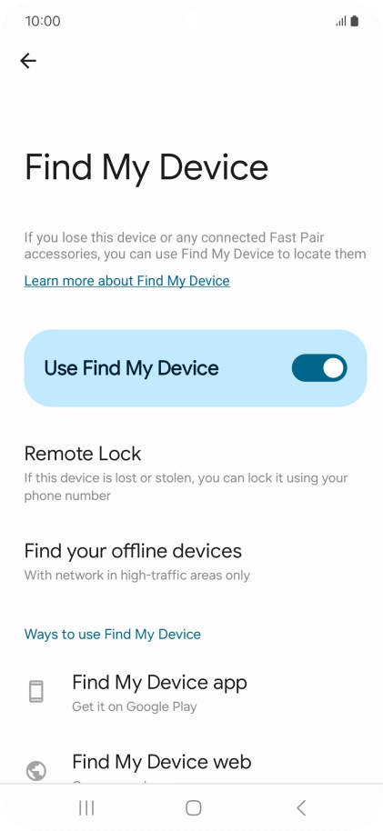 Press the Home key to return to the home screen.