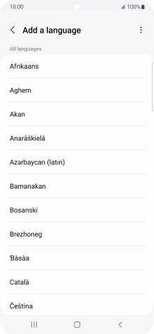 Press the required language.