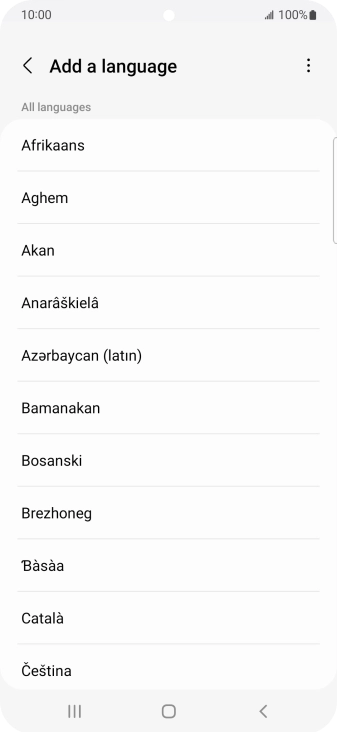 Press the required language.