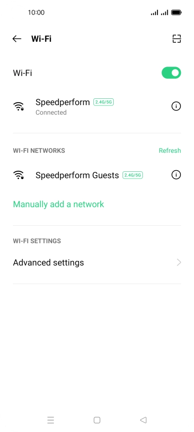 Press the Home key to return to the home screen.