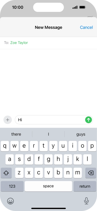 Press the send icon.