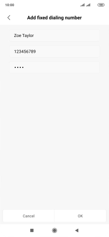 Key in your PIN2 and press OK. The default PIN2 is 1111.