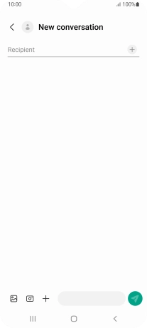 Press the search field and key in the first letters of the recipient's name.