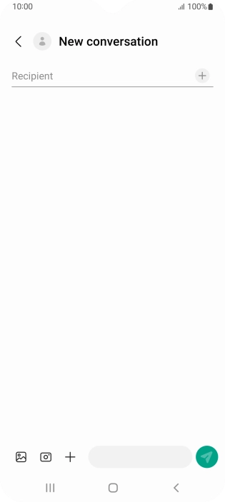 Press the search field and key in the first letters of the recipient's name.