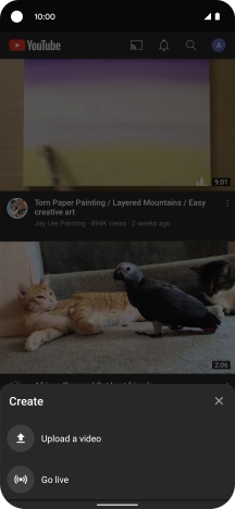 Press Upload a video.