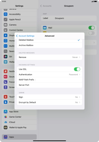 Press Authentication.
