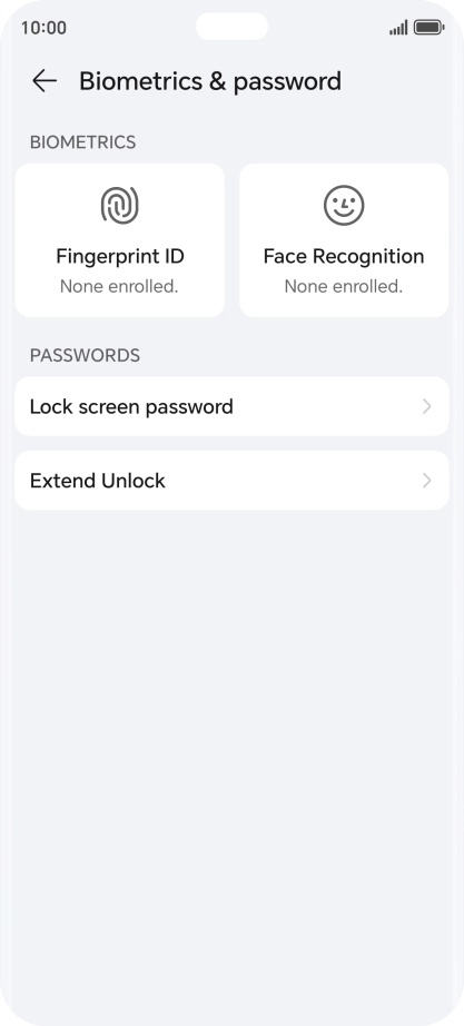 Press Fingerprint ID.