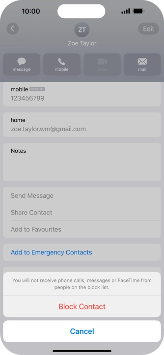 Press Block Contact.