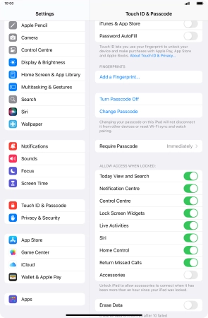 Press the indicator next to Press the indicator next to