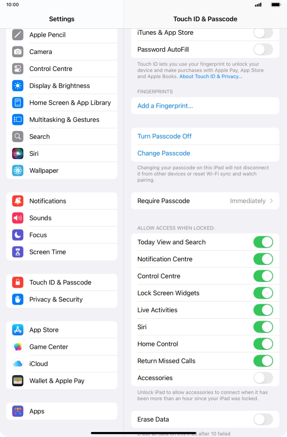 Press the indicator next to Press the indicator next to