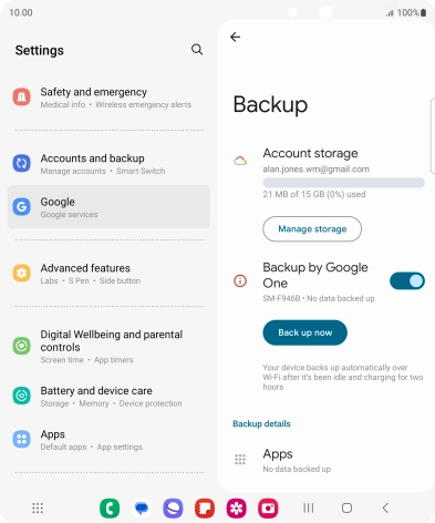 Press Back up now and wait while the phone memory is backed up. Press Back up now and wait while the phone memory is backed up.