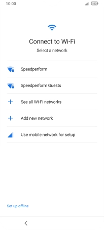 Press the required Wi-Fi network.