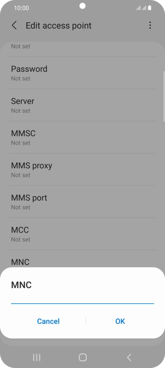 Key in 15 and press OK.