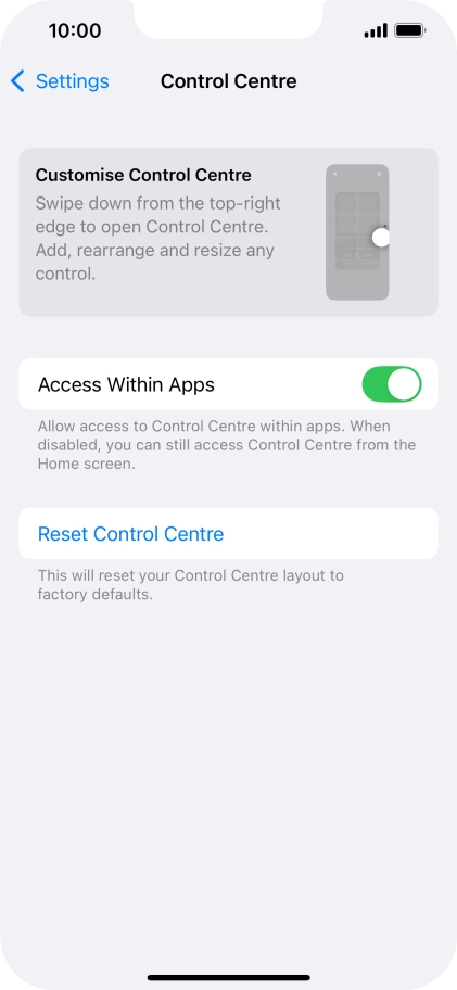 Press the indicator next to 