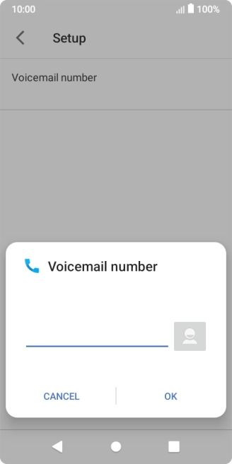 Key in +447836121121 and press OK.