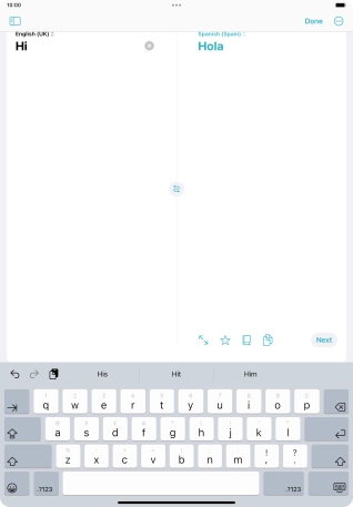 Press the enter icon.