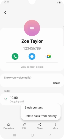 Press Block contact.