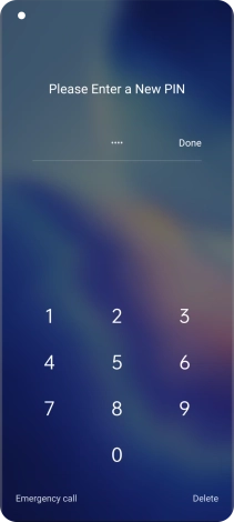 Key in a new four-digit PIN and press Done.