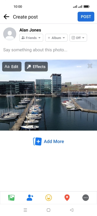 Press the text input field and key in the required text.