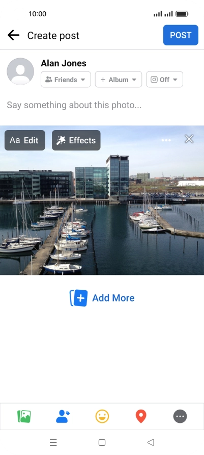 Press the text input field and key in the required text.