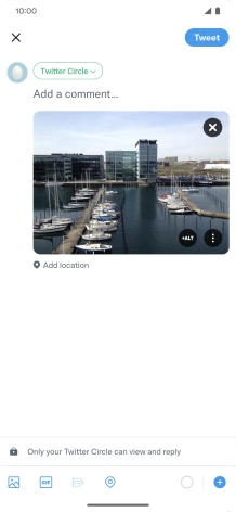 Press the text input field and key in the required text.