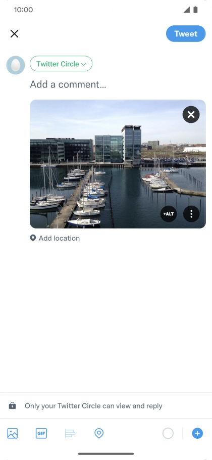Press the text input field and key in the required text.