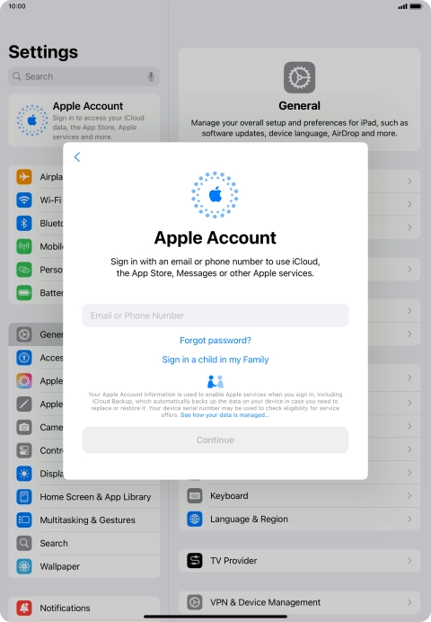 Press Email or Phone Number and key in the username for your Apple ID. Press Email or Phone Number and key in the username for your Apple ID.