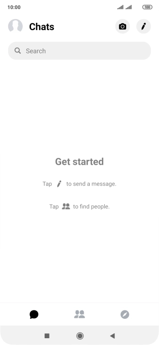 Press the new message icon.