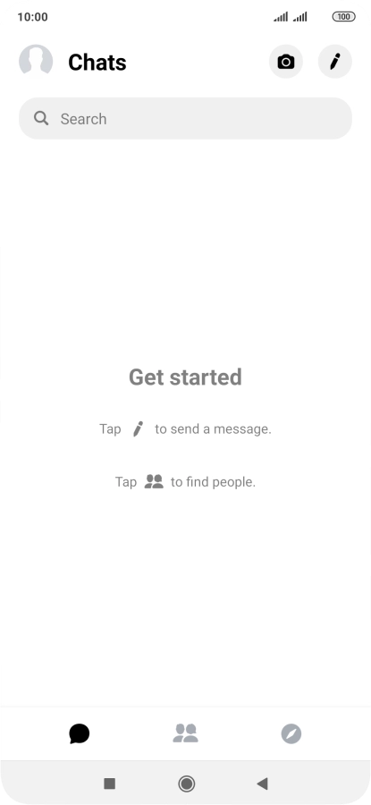 Press the new message icon.