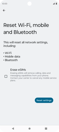 Press Reset settings.