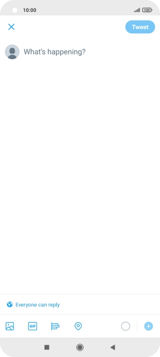 Press the text input field.