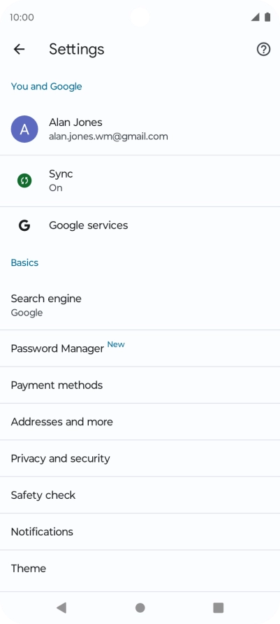 Press Privacy and security. Press Privacy and security.