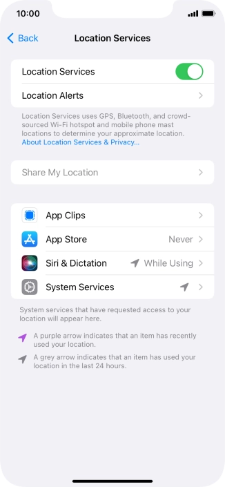 Press the required app. Press the required app.