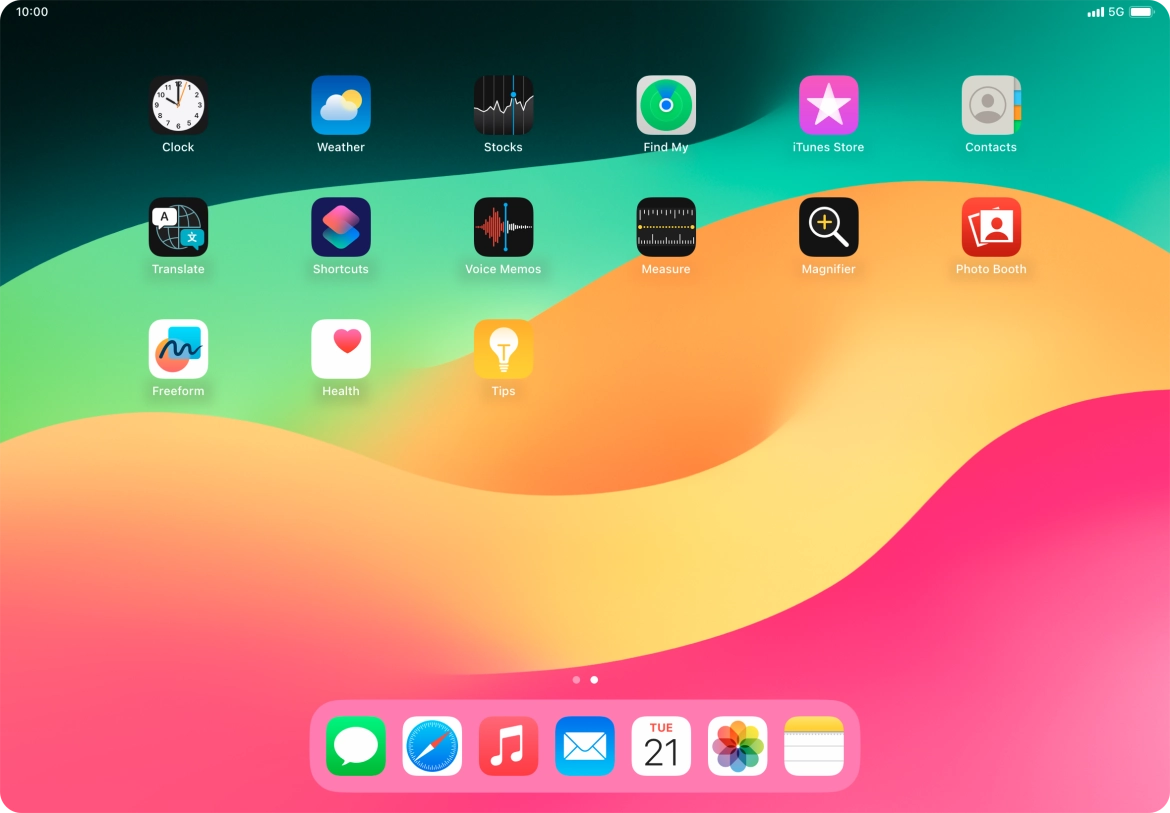 Open the required application. Open the required application.