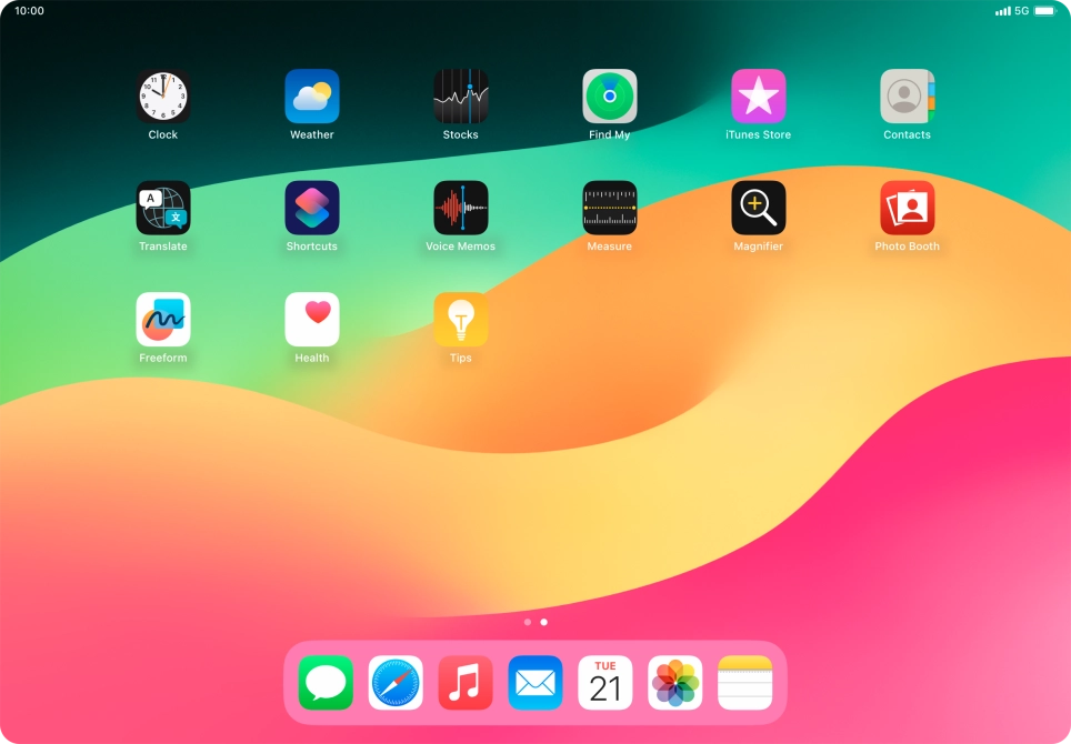 Open the required application. Open the required application.